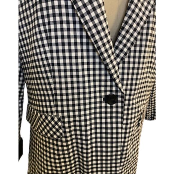 Zac & Rachel Blazer Sz. XL Black/White Check One Button Office Professional - Picture 3 of 10